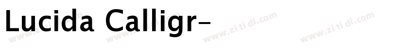 Lucida Calligr字体转换